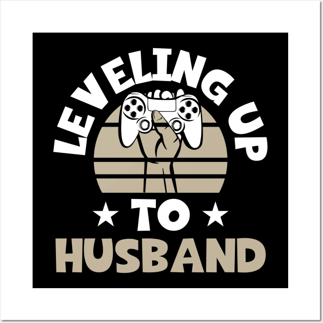 Engagement Announcement For Gamers - Leveling Up To Husband Wall Art by InnerMagic